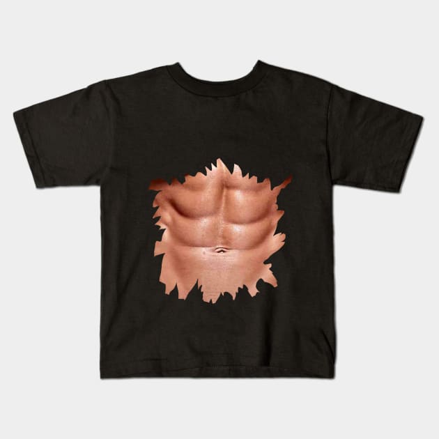 Funny Six Pack Kids T-Shirt by Welcome To Chaos 